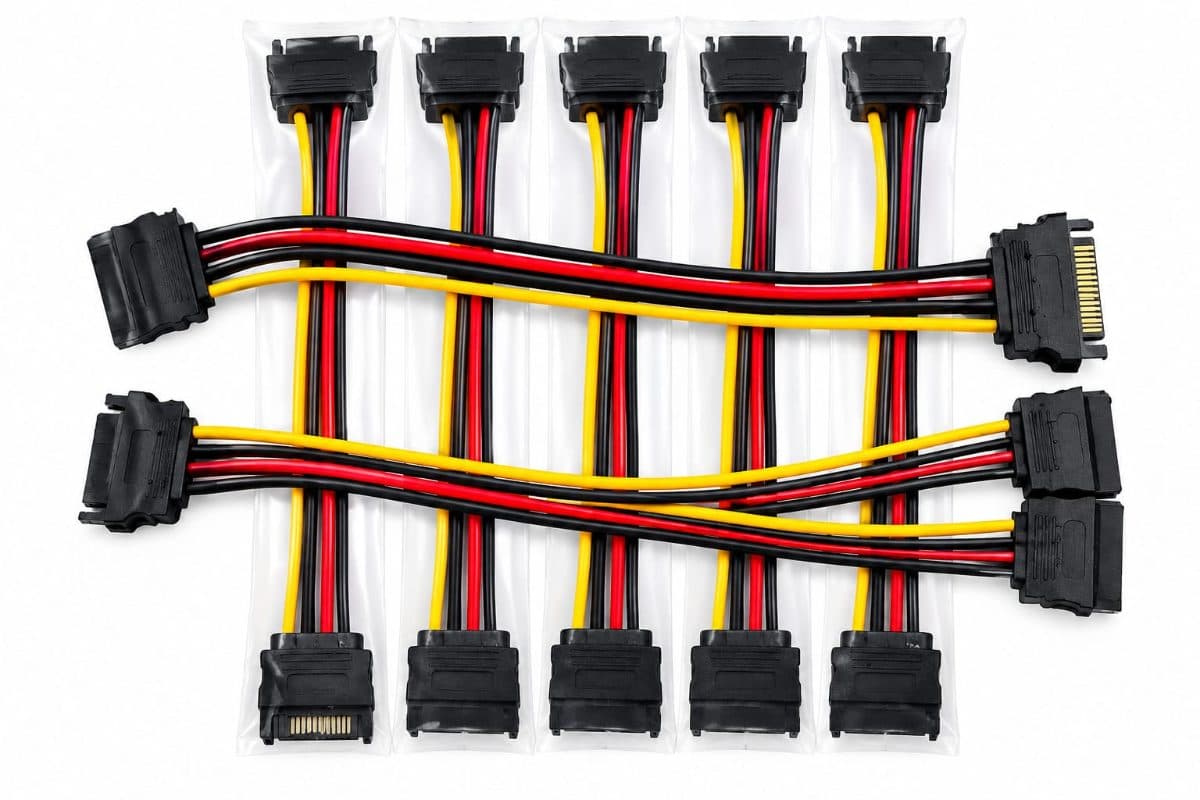 A SATA dual power splitter cable