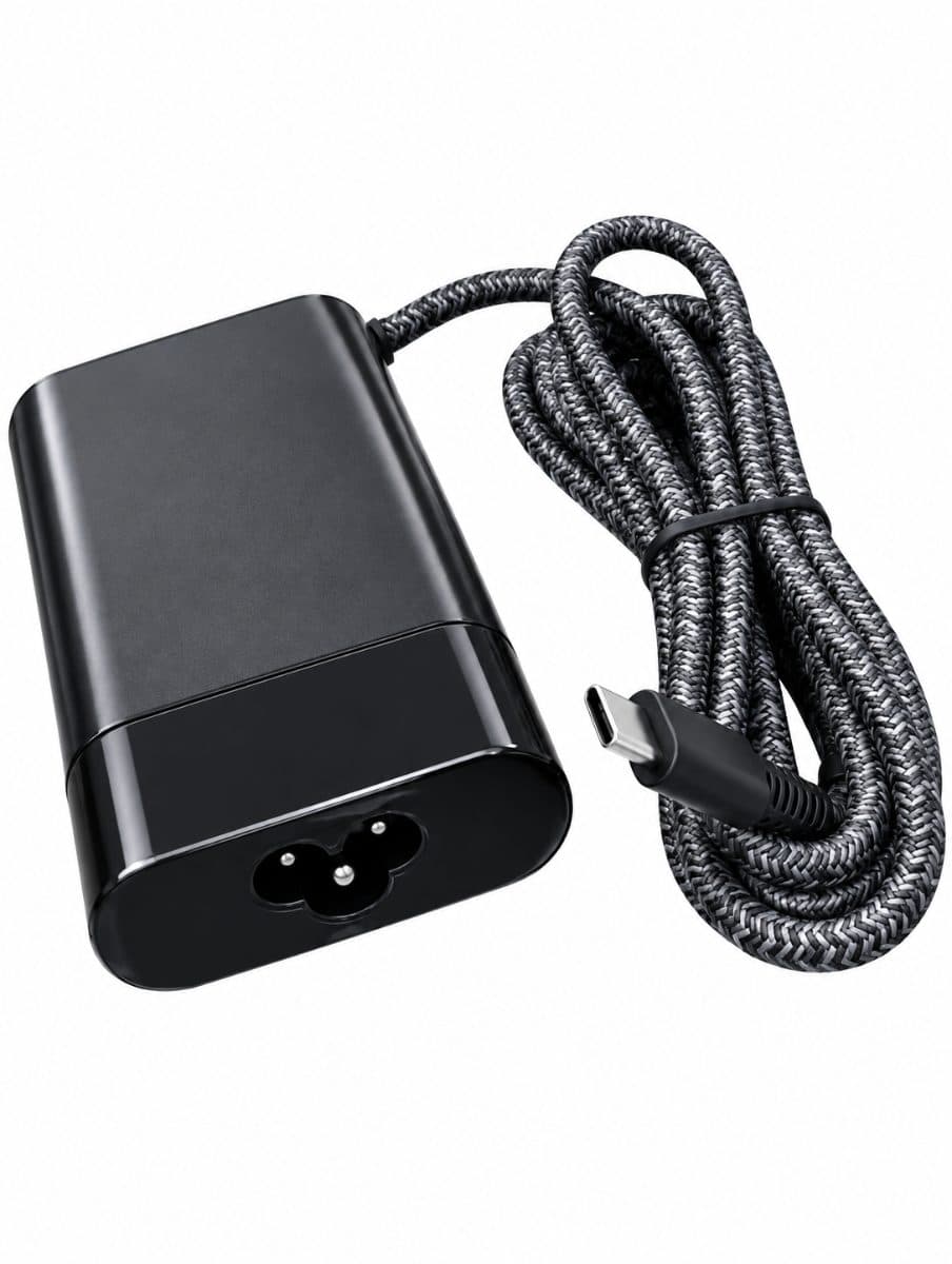 HP Original 65W USB-C adapter with a woven/braided cable
