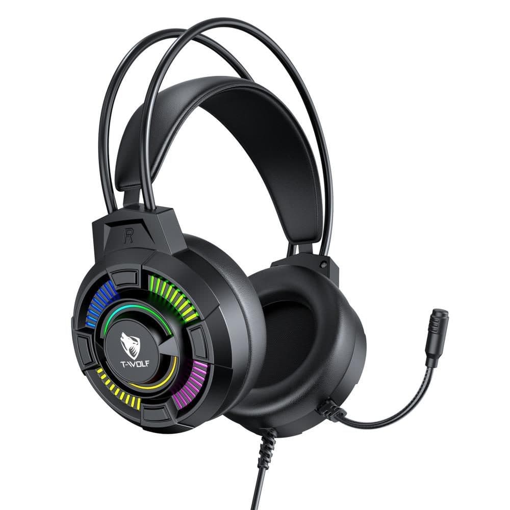 T-WOLF H140 RGB Gaming Headset – 7.1 USB Surround Sound with Microphone