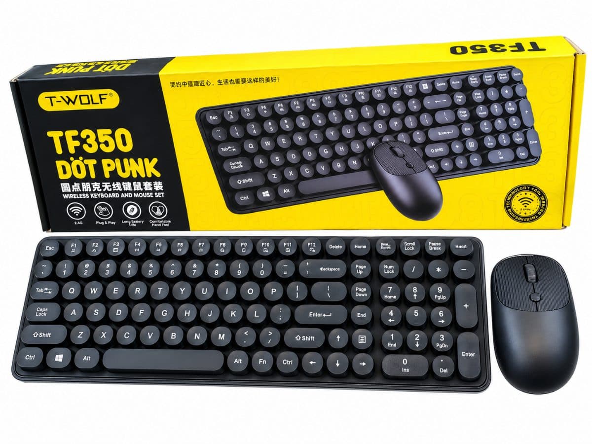 T-WOLF TF350 Wireless Keyboard & Mouse Combo